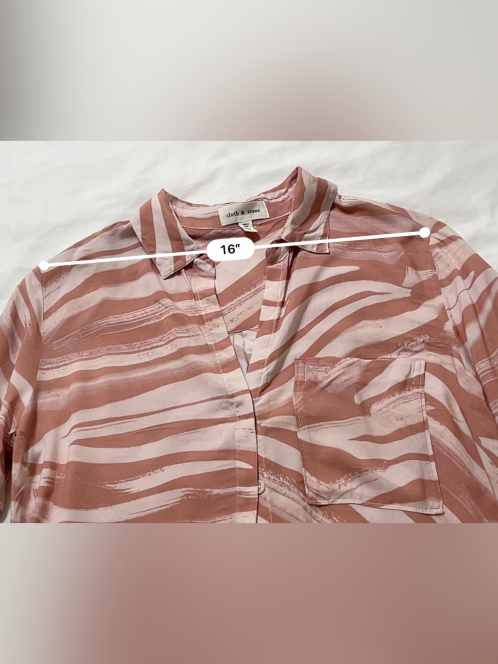 cloth & stone Mauve-Pink Printed Button-Down Shirt - Picture 4 of 6